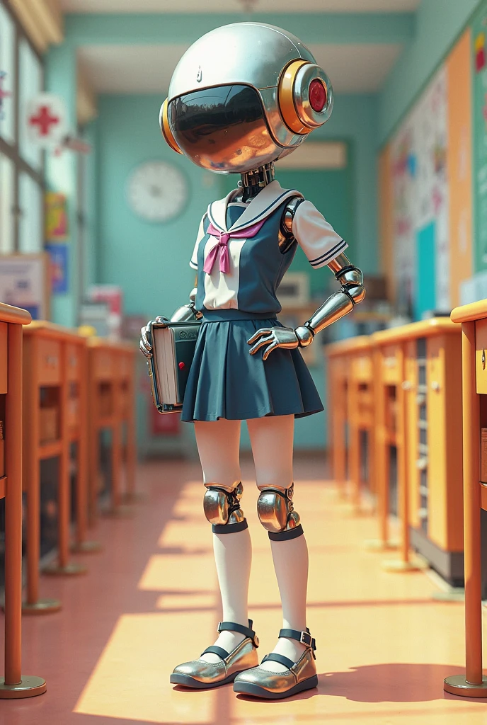 A robotic japanese school girl