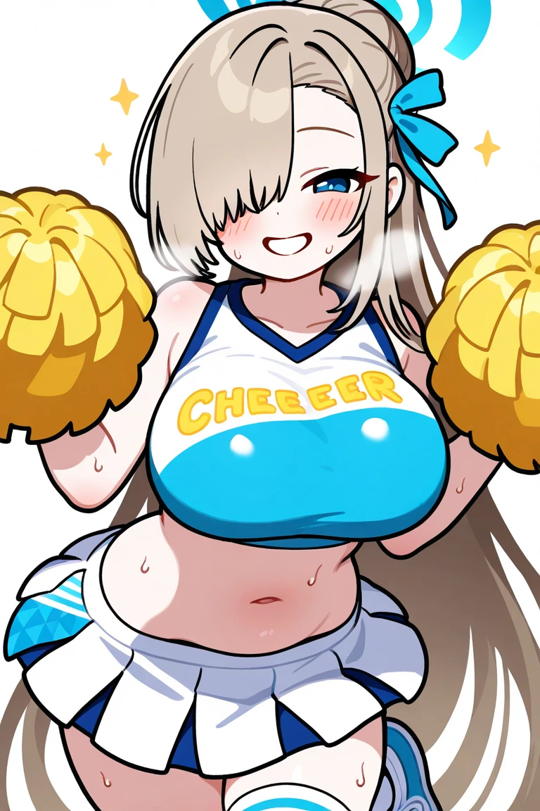 cheering party、1 girl、best quality、cheerleader、women stink、women ????、shyness、Funbaru、big breasts、My stomach is growling