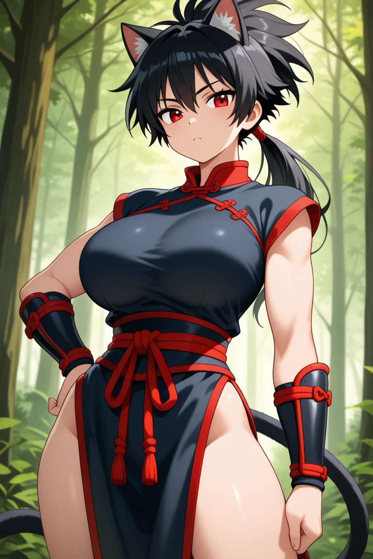 (masterpiece), (best quality), (ultra-detailed), shizuka,hot,full body,intricate detail, detailed beautiful face and eyes,1girl, solo, purple eyes, purple hair, long dark blue hair, big breast,nipple,white earrings, red hairband, star hair ornament,fingerless gloves, gloves,pantyhose, jewelry, pleated_skirt,red skirt, short sleeves, Blunt Bangs,shizuka,hot,sea background