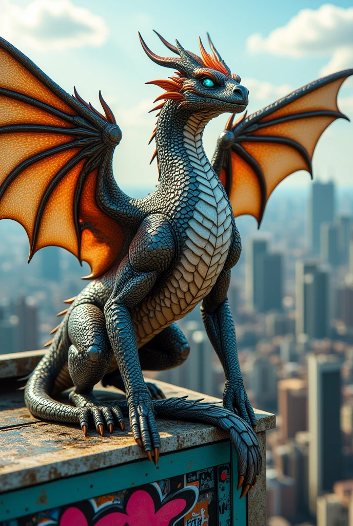 Translucent Film Still ,Dragon, (Dragon Flapping Above Building City:1.5), Overall Image, Highly Detailed, Vignetting, Highly Detailed, High Budget, Bokeh, Moody, Awesome, Nice, Film Grain, Grainy Masterpiece Realistic, Top Quality, Perfect Detail, Complex Detail, Nice Lighting, Detailed Background