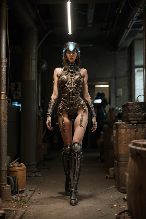 AB_robot,elysium,anatomically perfect (woman:1.2),carbon fiber,tactical, black metal, wiring,glowing eyes,artificial muscle,exposed machinery,LED lights,<lora:GR-NAI-128-64:0.8>