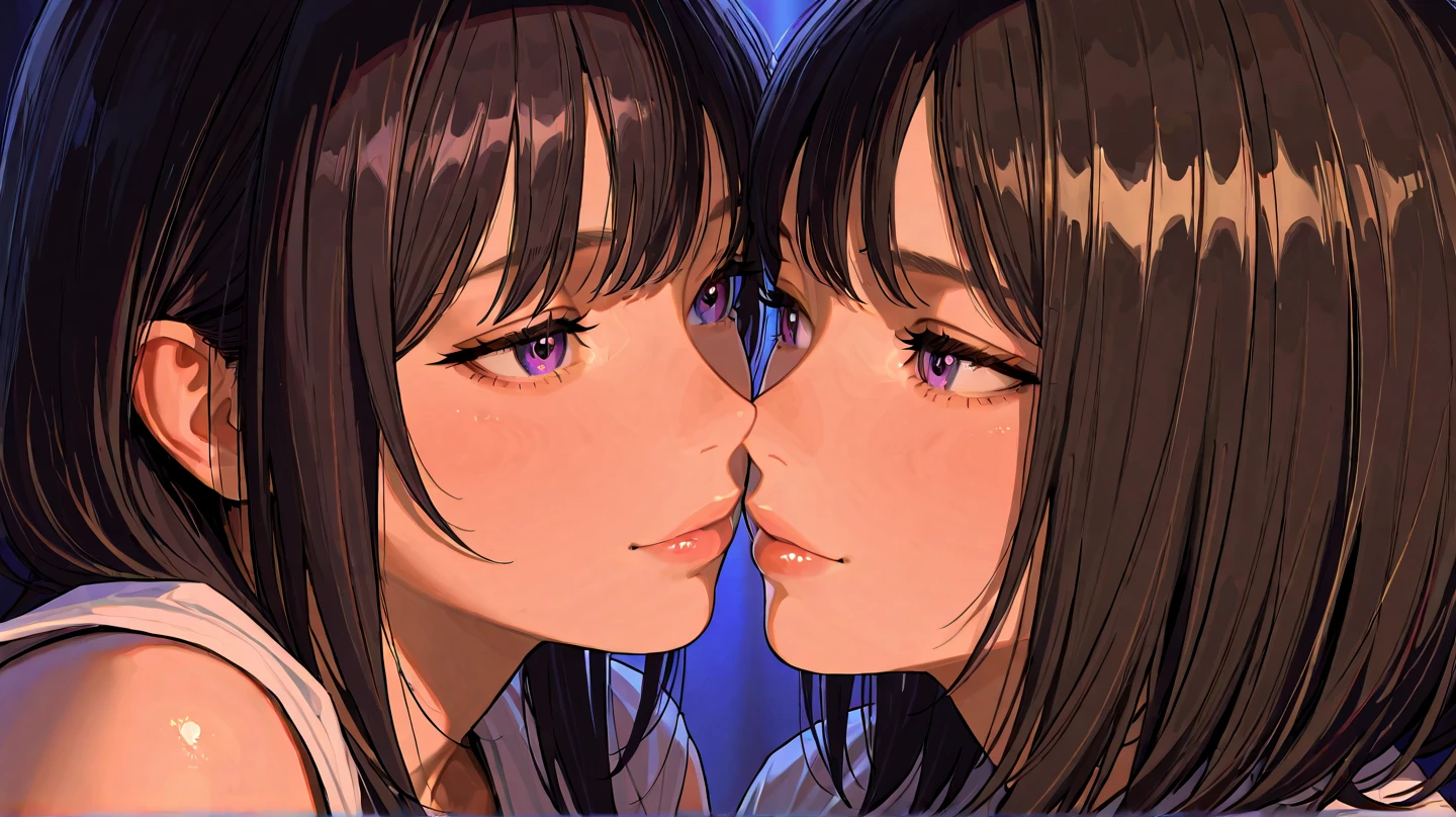 2 women kissing
