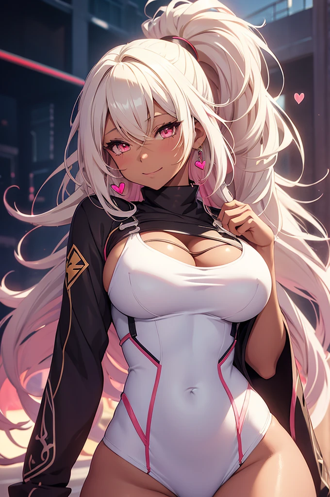 one white girl, geysha anime, bust, solo, upper body, abs, slender body, pink eyes, beautiful eyes, black hairt, oni mask on hair, long hair, nsfw, (huge breasts, open breasts, small breasts:1.3), bare shoulders, bare neck, masterpiece, highly detailed, shiny blured grey background, gradient sprayed background, gradient red purple background, blured background, big nipples, glowing edges of image, Japanese clothes