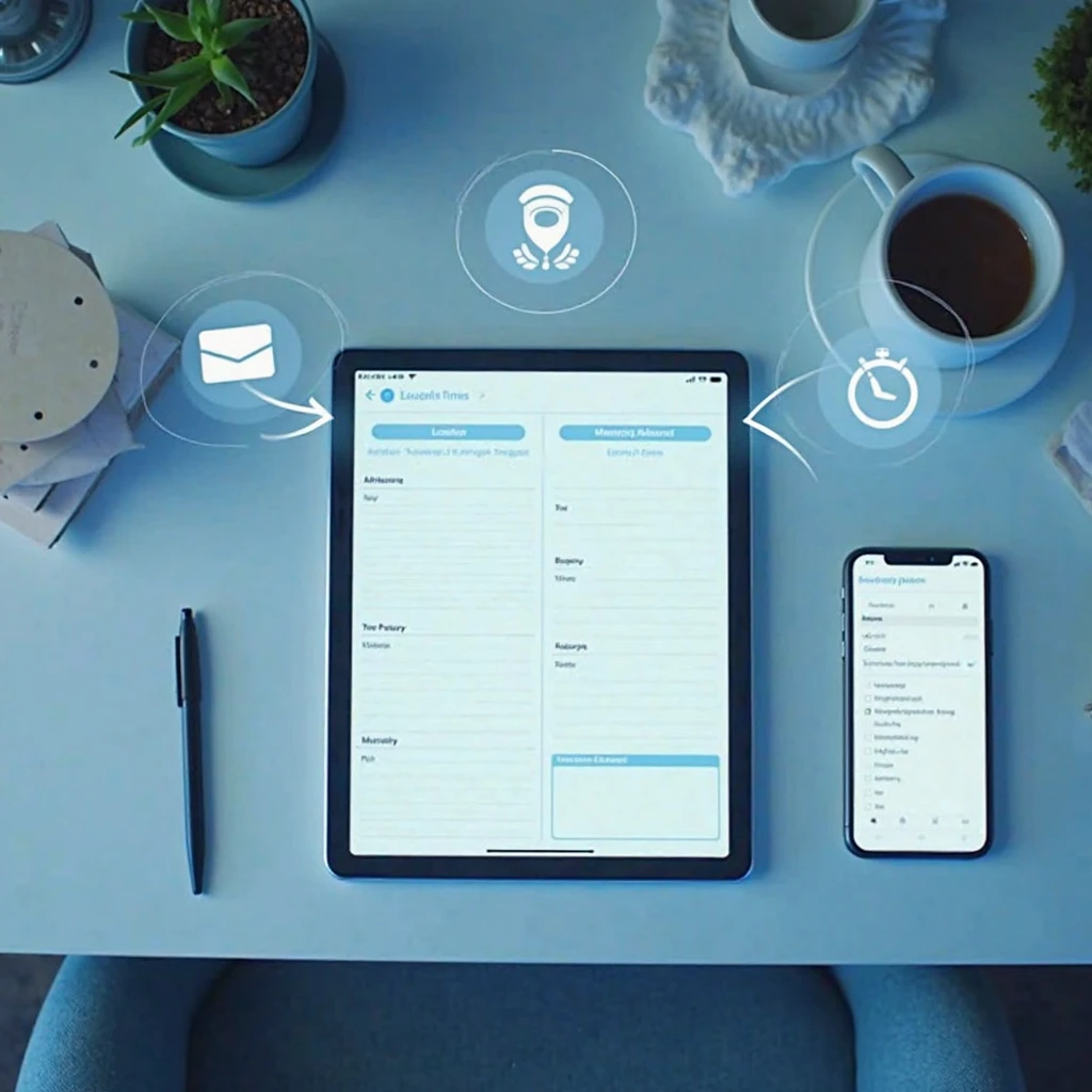 Draw an image that depicts the world of virtual business. Pense em elementos como computadores, smartphones, internet connections, online transactions and people working remotely. Use colors and shapes that convey the idea of innovation and technology in the business environment.