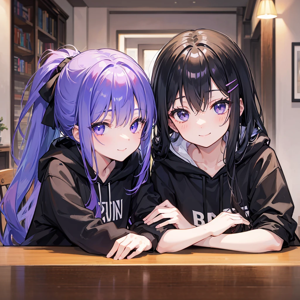 Boy with wavy hair, with black skull purple color sweatshirt messy hair and drugs on the table and sad and a low purple room and purple moonlight lying on a bed with a phone and wire headphones