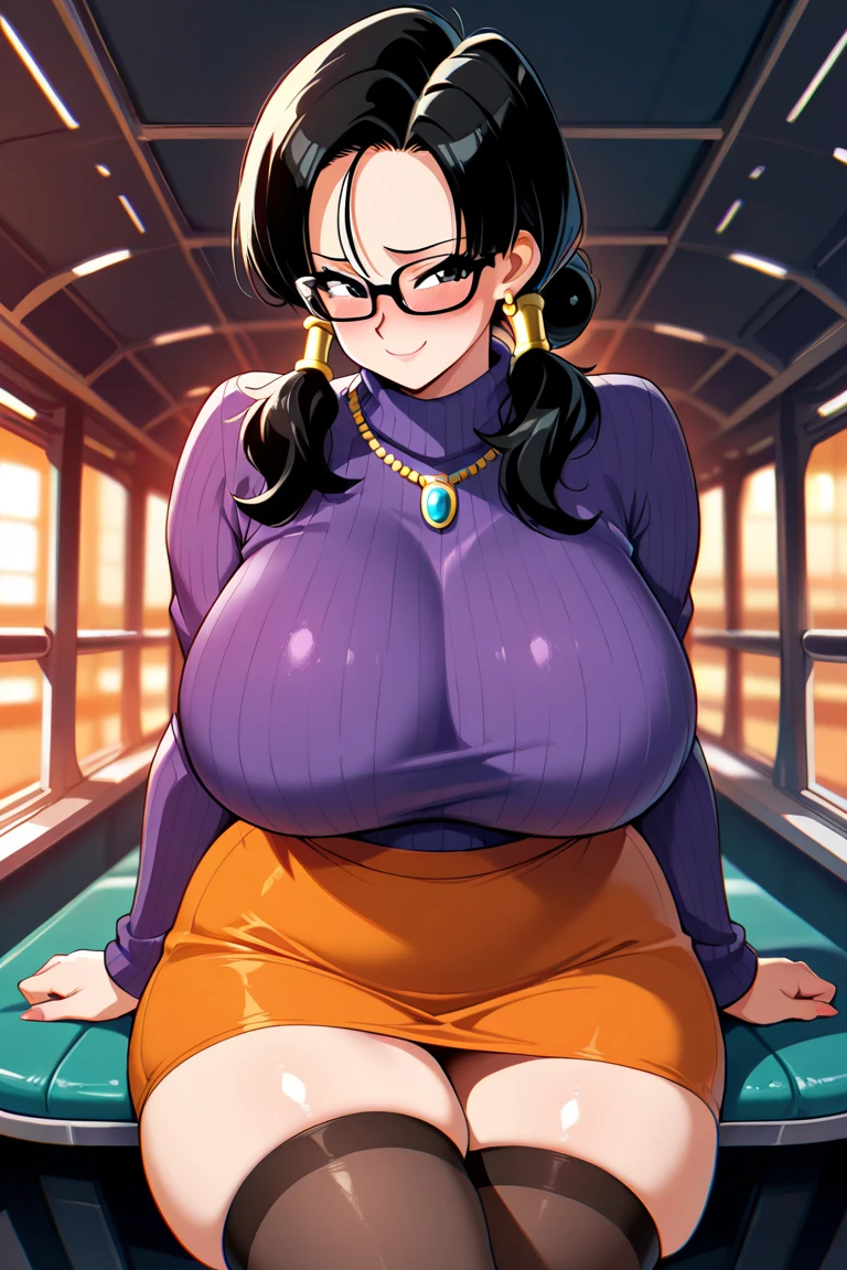 Big thighs, stockings, perfect, Big Quality, Big tits, cum, creampie, cum in tits, glasses