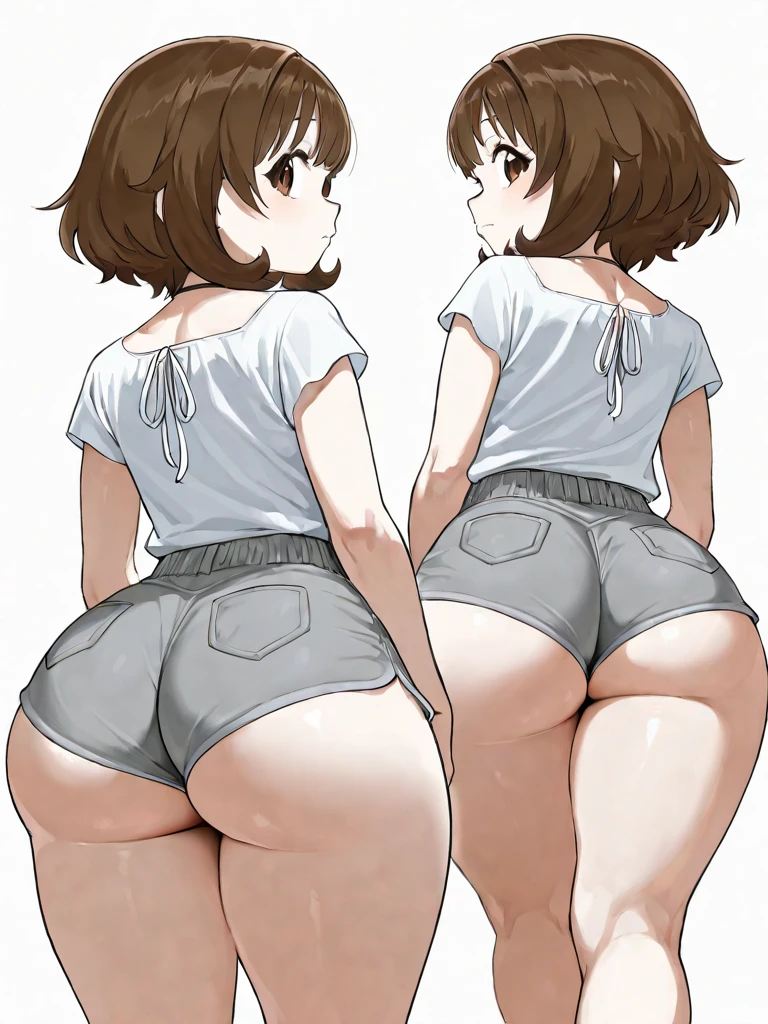 ((()))、((one person:1.5,solo))、Highest image quality、highest quality,((NSFW)),(brown hair、brown eyes、short twin tails)、((可憐で美しいone personの女の子:1.3))、((Completely naked:1.5,cute all nude)),(bright sunlight during the day)、(inside the room)、((Very cheerful and happy smiling face)),((Show your butt cutely:1.3、show your pussy:1.3))、((The composition is from the thighs up))、
