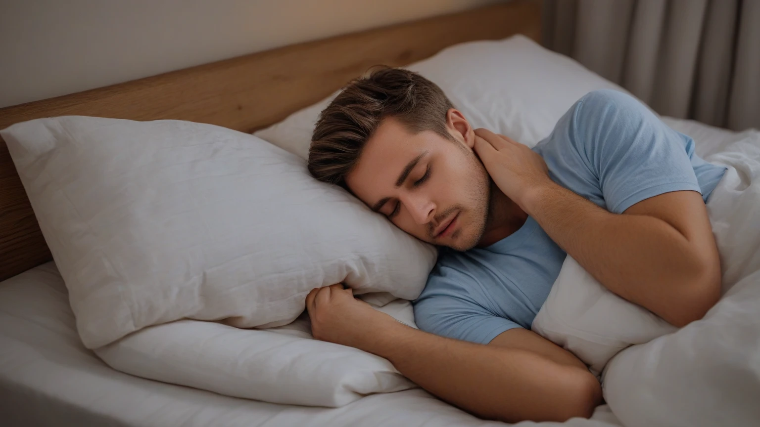 ((best qualityer)), ((work of art)), /imagine prompt:/imagine prompt: When you finally get home, the silence envelops you like a heavy blanket. He throws himself on the bed, feeling tiredness taking over, hoping that a little rest might refresh him and take him away from his torments. --seed 7582645

