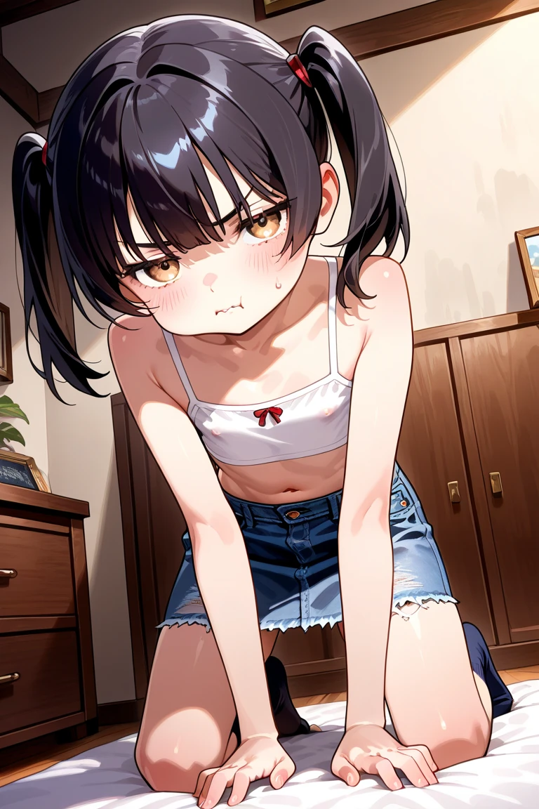 (((crying)))、One Face、 (((A very cute face like a top Japanese idol)))、glowing eye、(((face focus)))、One teenage girl, (((Short Hair ))), Composition from the front、(((Black Hair)))、(((looking at the camera)))、(((Tight gym clothes)))、(((blunt bangs)))、(((Bloomers)))、((Highest quality)), ((masterpiece)),(detailed),High resolution,Sharp focus,Perfect Face,{Best illustrations}, (非常にdetailed CG unity 8k wallpaper),(((Vibrant colors))),Official Art, shiny 肌,very shiny 肌,Shiny body,plastic glitter 肌,exaggerated shiny 肌,Glowing Skin, ((detailedなボディ)),((detailedな顔))、(((gym)))、french braid、Sweat、from above、puffy nipples、Sigh、Open your mouth、(((1 boy and 1girl are having sex))), One teenage girl, One Man、((((((doggystyle)))))), No fixes, Voice of the Heart, Feeling Face, blush、Composition from the front.(((Sweat)))、(((looking at the camera)))、sweat、(((drool)))、steam、tear up、blush、pussy juice、trembling、open mouth 、from below、((Highest quality)), ((masterpiece)),(detailed),High resolution,Sharp focus,Perfect Face,{Best illustrations}, (非常にdetailed CG unity 8k wallpaper),(((Vibrant colors))),Official Art, shiny 肌,very shiny 肌,Shiny body,plastic glitter 肌,exaggerated shiny 肌,Glowing Skin, ((detailedなボディ)),((detailedな顔)),Nipples that were seen through