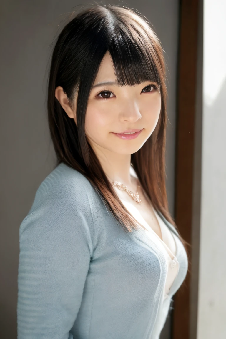 (Highest quality、Tabletop、8K、Best image quality)、cute woman、Perfect Anatomy、Super high resolution beautiful eyes、(The perfect long sleeve t-shirt:1.3)、 (She lifted up her long sleeve T-shirt、Exposing the bra:1.5)、(Exposing the bra:1.2)、(Random color long sleeve T-shirt:1.1)、Cleavage、(The simplest solid color background:1.3)、(Brightest and most radiant skin:1.1)、The brightest and shiniest hair、(Very bright:1.1)、Nomakeup、Face close-up