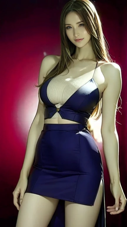 Ultra-realistic and high quality、 8K、 超High resolution、(1 Girl:1.3),((Realistic:1.35))、 (masterpiece)、((Absurd))、 ((Ultra Sharp))、Beautiful woman with perfect figure:1.4, (Layered Hair Style, Big Breasts:1.3), ((Displaying the viewer)),(Big smile:1.1)，Realistic,High resolution,Highly detailed faceと肌の質感,Realistic faces,Original photo,(As detailed:1.4), (Very beautiful detailed face:1.35)、(Highly detailed multiple eyes with pupils:1.22)、(Highly detailed lips:1.1)、(Very elaborate nose:1.1)、(Anatomically correct))、((Cleavage:1.1))、 ((O-ring)), ((Slingshot)), ,Cute Korean Girl, Perfect Body Proportions,Whitening the skin, Shiny skin, ((Tight waist:1.8)), (Small Ass), (Very slim muscular body:1.3), ((Highly detailed face)),Attention to detail,double eyelid,eye shadowの強化,Attention to detail,Professional Lighting,Cinematic Lighting, Dark Shot:1.06、 length_eyelash:1.2、 (Light_eye shadow:1.33)、 red_lipstick:1.44、((Perfect round eyes))、 Dark Pink_compensate:1,54、((Matte skin:1.45)), (((Sporty style))), ((Light, Brightly colored clothing)), ((Brightly colored T-shirt，Short skirt)), ((Vibrant,Active,Liveliness)), ((panties)),((Exposing thighs)),(??????:1.6), ((Short skirt that wraps around the hips))，on the road