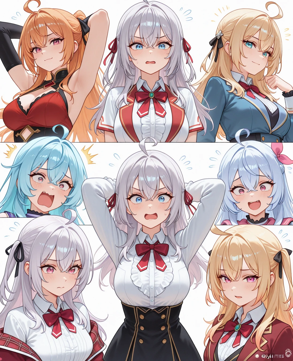 Cute magician avatar，Emoji pack， We look forward to having you participate in Dconrt NyTwoTwotoosersesoteos ，(9 emojis，emoj (beret) gauges，Align arrangement)，9 poses and expressions (grieves，astonishment，having fun，exhilarated，big laughter，Mild anger，doubt，Touch your head，Sell moe，wait) ，Anthropomorphic style，Disney style，Black stroke，differentemotions，9 poses and expressions，8K
