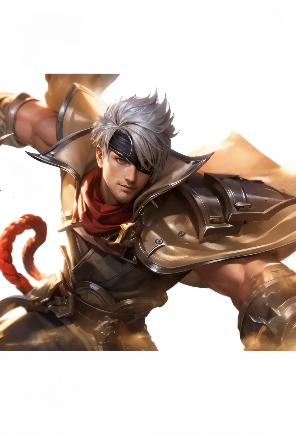1boy, anime, white Hair