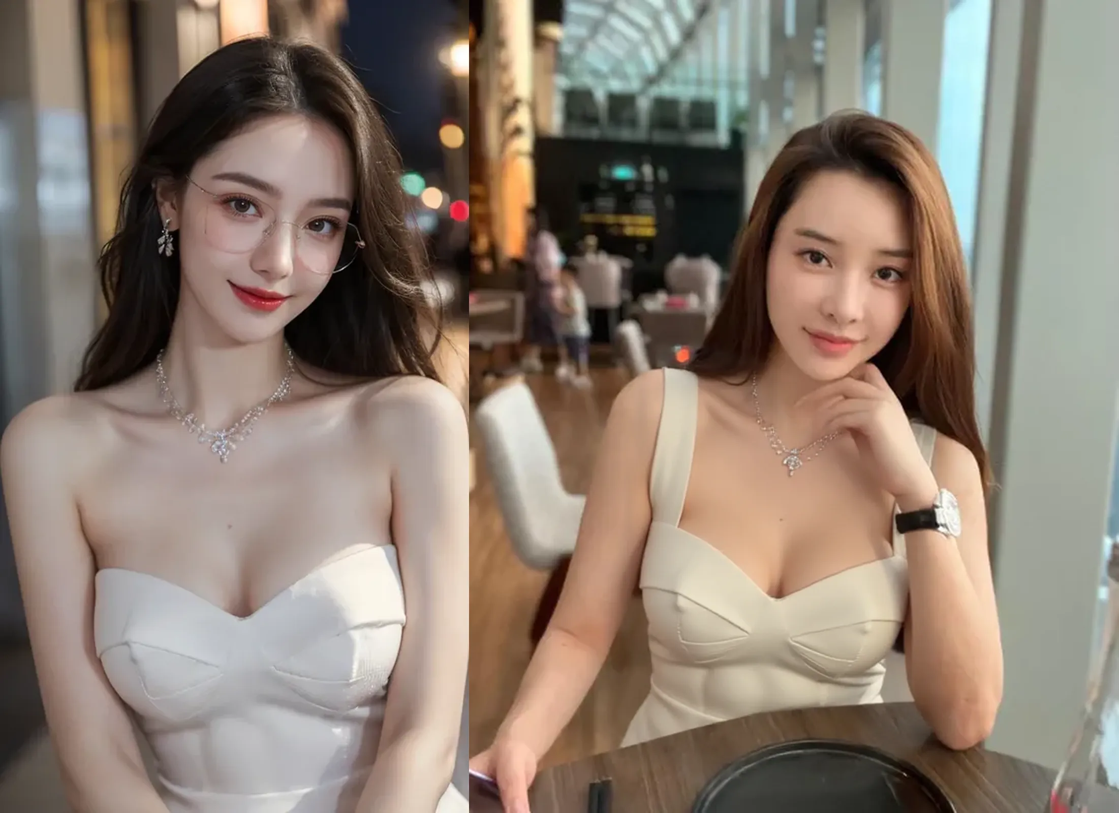 ((Best quality, 8k, Masterpiece: 1.3)), Selfie, Sharp focus: 1.2, Cute beautiful woman with perfect body: 1.4, Slim big breasts: 1.2, ((Brown hair dark, Big breasts: 1.2)) , (small transparent dress, half naked, highly detailed breasts, Happy expression, Standing: 1.2), ((Night view of the city with rain, Balcony simple: 1.3 making with the female being the main focus)), Highly detailed face and skin texture, Detailed eyes, Double eyelid
