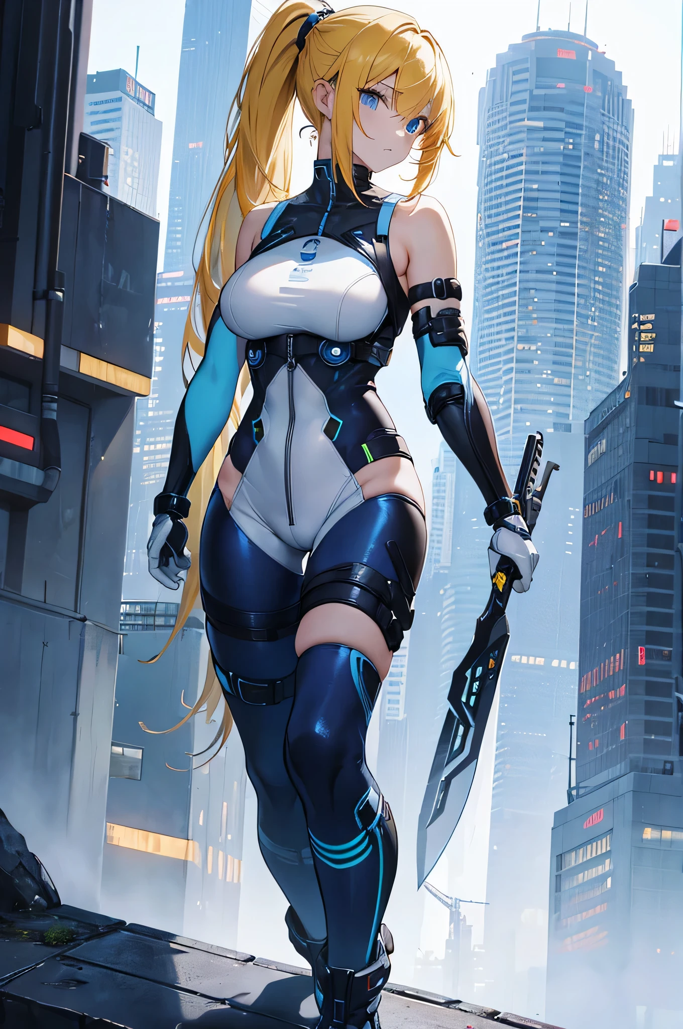 最high quality、best image quality、masterpiece、Android Girl((Robot body、20-year-old、 By becoming、vest bust、medium bust,wide open breast tea、black eye, blonde hair、long hair、thin,highest valley、glowing battle uniform、elationのある動き、超high speed、Feeling of sprinting)),high quality、beautiful art、background((In the airport、high speed、Red laser))、debris flies、Depth of written boundary、movie、visual art、perfect art、8K,genuine、elation、Dynamic expression(1:2)、elation