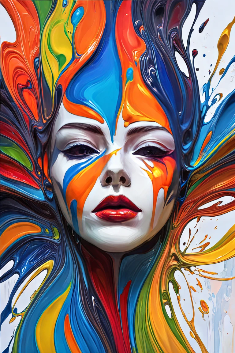 (Artistic Masterpiece of Romantic Life) ( (Themed Art of Life) ( (Conceptual Art) (NFT Exclusive) (Fauvism Work) ()”) Where visual poetry transcends traditional boundaries and embraces the dynamic interplay between creativity and technology Takes),dripping paint,darkart,style, in the style of esao andrews
