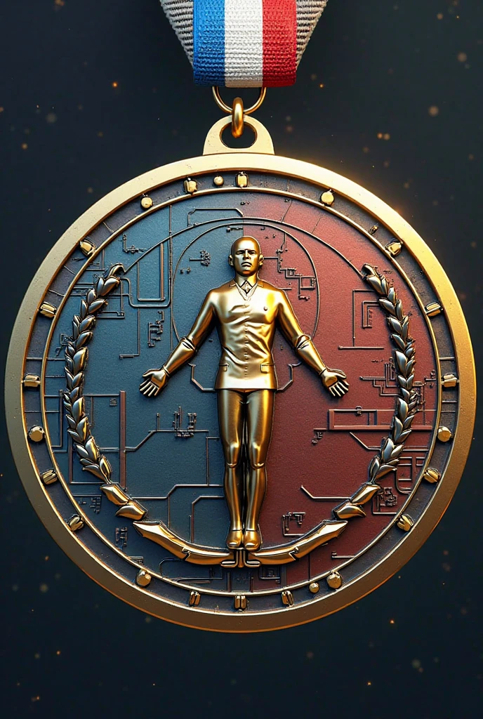 Create a silver medal
