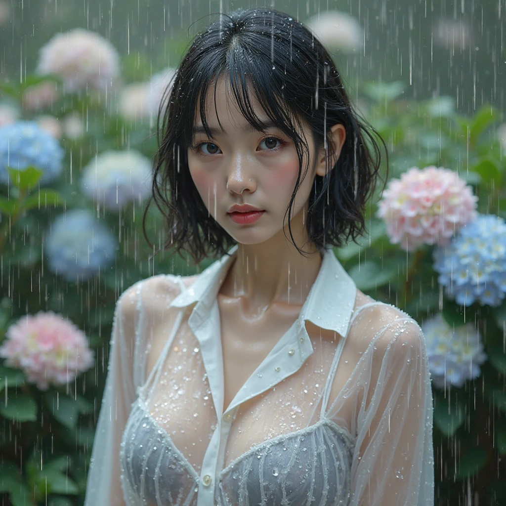 (RAW shooting, Photoreal:1.5, 8K, highest quality, masterpiece, ultra high resolution), perfect dynamic composition:1.2, modern city night, In front of the church, (Eternal farewell to your lover:0.9, cry with a broken heart:0.9), ((((Typhoon heavy rain)))), Highly detailed skin and facial textures:1.2, Slim office lady wet in the rain:1.3, cowboy shot, Fair skin:1.2, sexy beauty:1.1, perfect style:1.2, beautiful and aesthetic:1.1, very beautiful face:1.2, water droplets on the skin, (rain drips all over my body:1.2, wet body:1.2, wet hair:1.3), (Holding a wet bouquet:1.2, wet pure white wedding dress:1.3), (Medium chest, bra is see-through, Chest gap), (Crying hard:0.7, The expression on your face when you feel intense caress, Facial expression when feeling pleasure), (beautiful blue eyes, Eyes that feel beautiful eros:0.8), (Too erotic:0.9, Bewitching:0.9), necklace, earrings, bracelet