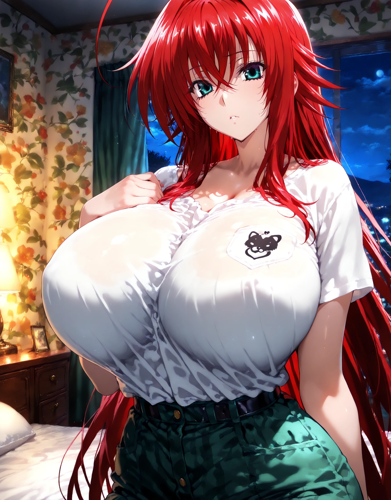 Highest quality, masterpiece, figure, One Woman, wallpaper, Beautiful detailed woman, Highly detailed eyes and face, Beautiful attention to detail, Blue Eyes , Beautiful dark red hair ,crisp finger, clear background, deep night, 18-year-old ,Large Breasts、Nipples、Clothing , soaked ,Being Raped,rape、sexual behavior、long hair , Cowgirl , Mole on cheek , Ahegao、Ecstasy face, Sticking out tongue , intense , condom , bed