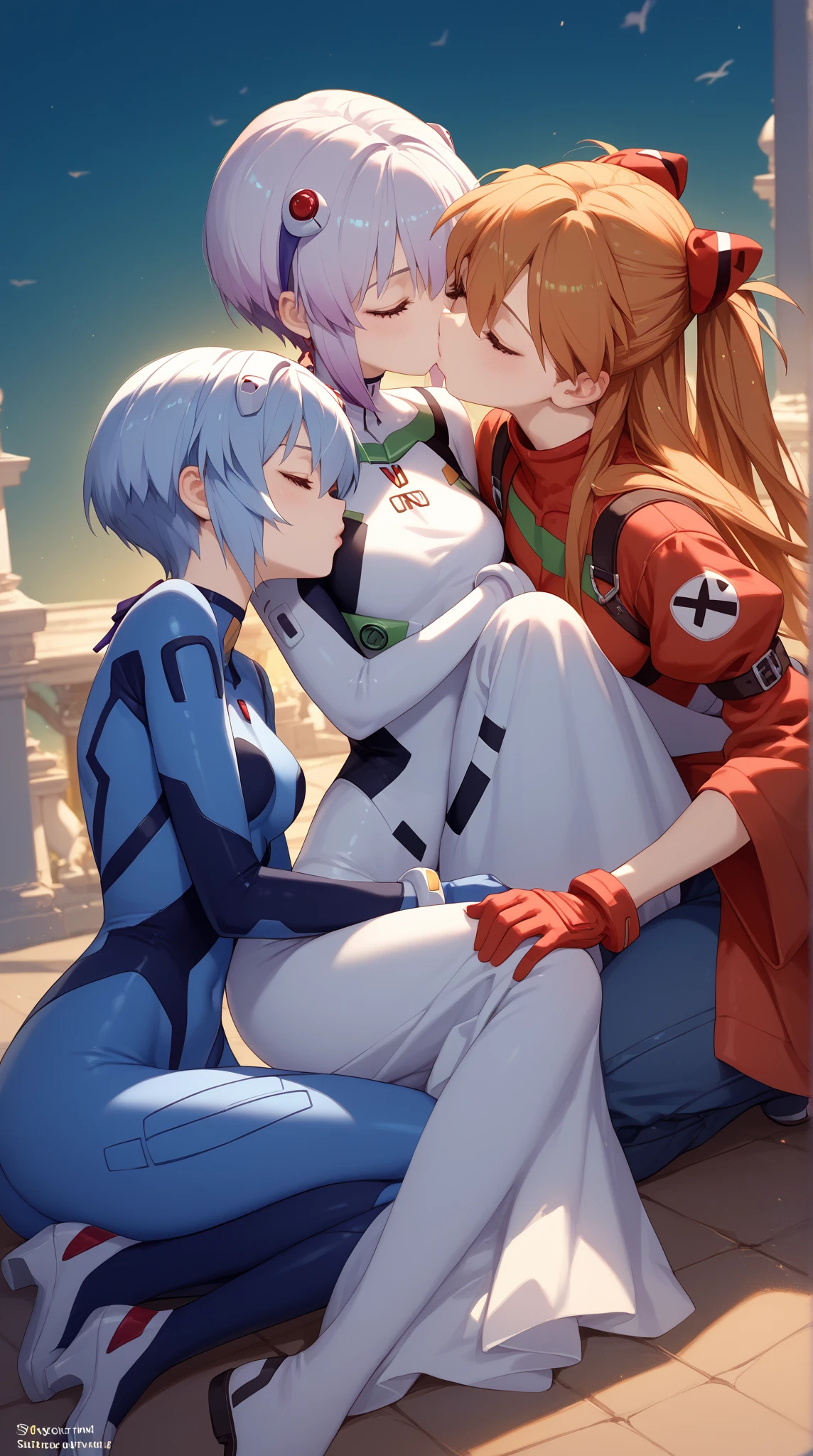 by cutesexyrobutts
1girl
ayanami rei, light blue hair, red eyes, white suit, inside a tube