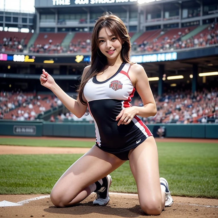((masutepiece, best qualtiy)),A highly detailed,8K,Realistic focus,intricate-detail,Chinese girl with big,female volleyball player,Women's Volleyball,Wearing the number 9 shirt,Volleyball,Over knee socks,Indoor arena background,Tall Girl,Long legs ,poneyTail,pubick hair,cocked ass,smallunderboob,Little Breast,white tit,Pick up clothes,Detailed chest,Revealing breasts,Pubic hair is exposed,Look at the chest,See nipples,Robust body,Sexy and durable,Detailed abs,Detailed muscle lines,Detailed ,dynamicposes,Greasy body,sweating body,Normal body shape,Normal face,normal hands,frontage,fully body photo,tall image,Look from the bottom up,look from down,
