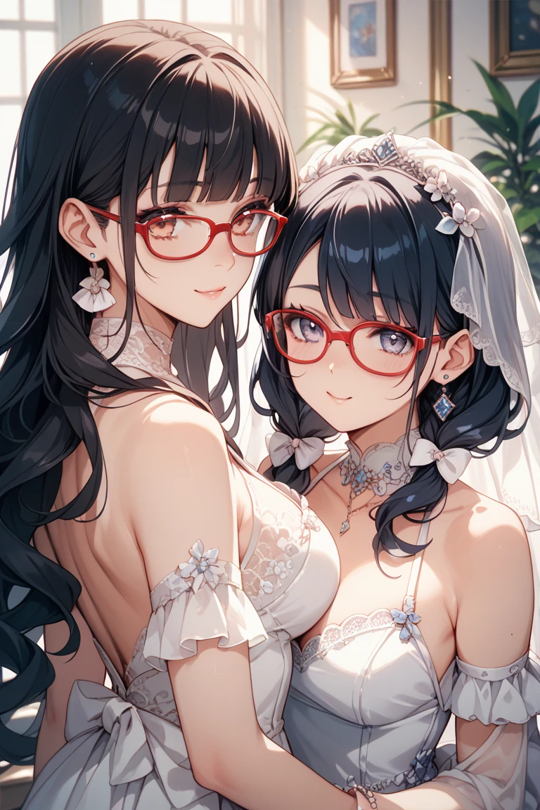 sexy dark skin, orgams, sex, lingerie, wedding, wedding-lingerie, blushed, glasses, lesbian, sex-pose.
