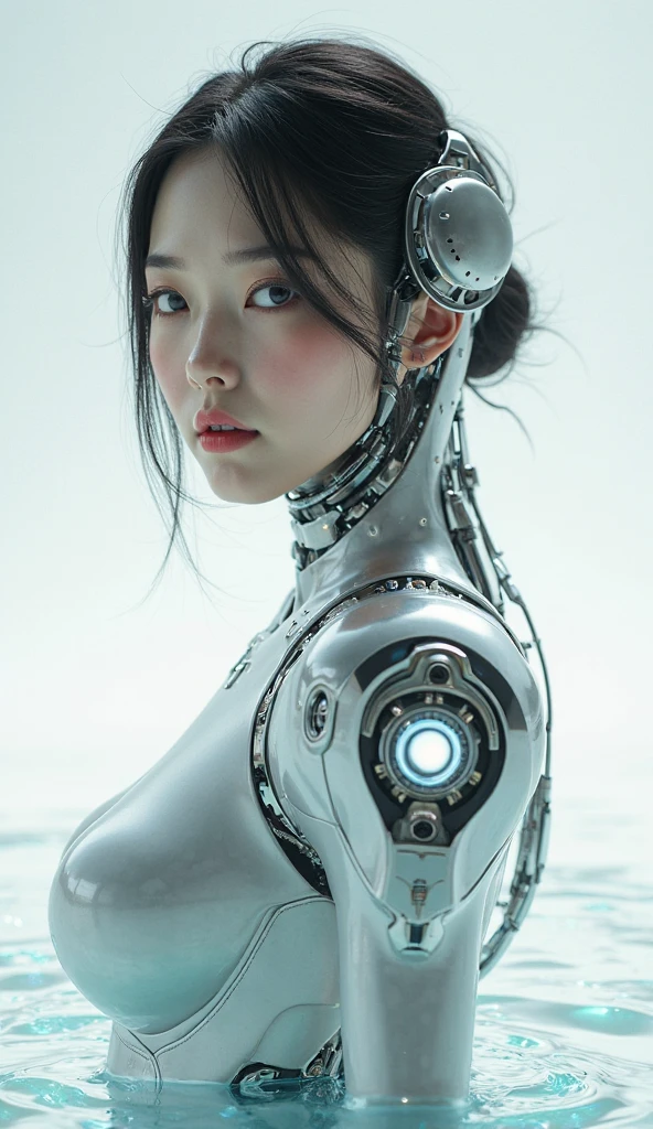 Intricate 3d rendering of highly detailed beautiful ceramic silhouette female robot face, robot, robot part, 150 mm, beautiful studio soft light, rim light, vibrant details, luxurious cyberpunk, lace, surreal, anatomy, facial muscles, cables wires, microchip, elegant, beautiful background, octane rendering, HR Giger style, 8k, best quality, masterpiece, illustration, very delicate and beautiful, very detailed, CG, unity, wallpaper , (fidelity, fidelity: 1.37), amazing, fine detail, masterpiece, best quality, official art, very detailed cg unity 8k wallpaper, absurd, unbelievably absurd, robot, silver helmet, full body