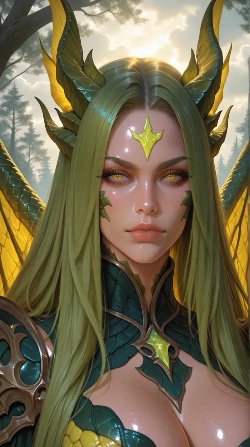 (((((fluorescence green skin))))), beautiful face, (((strong wind))), storm, (((green eyes))), (hair ornament)), (((((green tattoo))))), (((naked))), (((pubic hair))), female genitalia, beautiful girl, (((long silver hair))), (night),(((Beautiful face))),standing, (((((silver wings))))),(((sky))),(nipple)