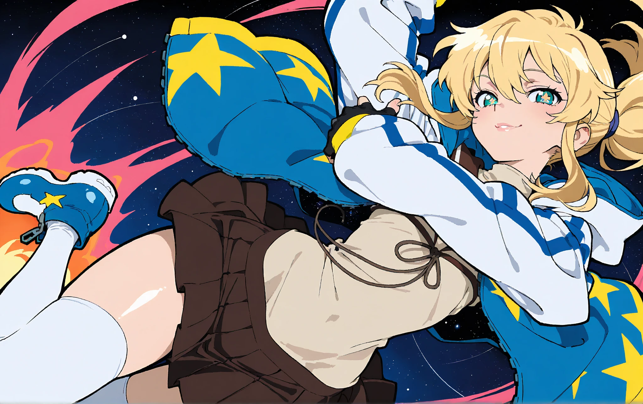 :1.5,aikatsu,(((white background))),(photo-realistic,),
1 girl,panties_shot,light smile,shiny skin, blonde hair,dark pupil,glossy lips,highly detailed eyes,eye of the universe,collared shirt,((sharp_panties,underboob,from below)),panties_concentrated,junior_panties,squat