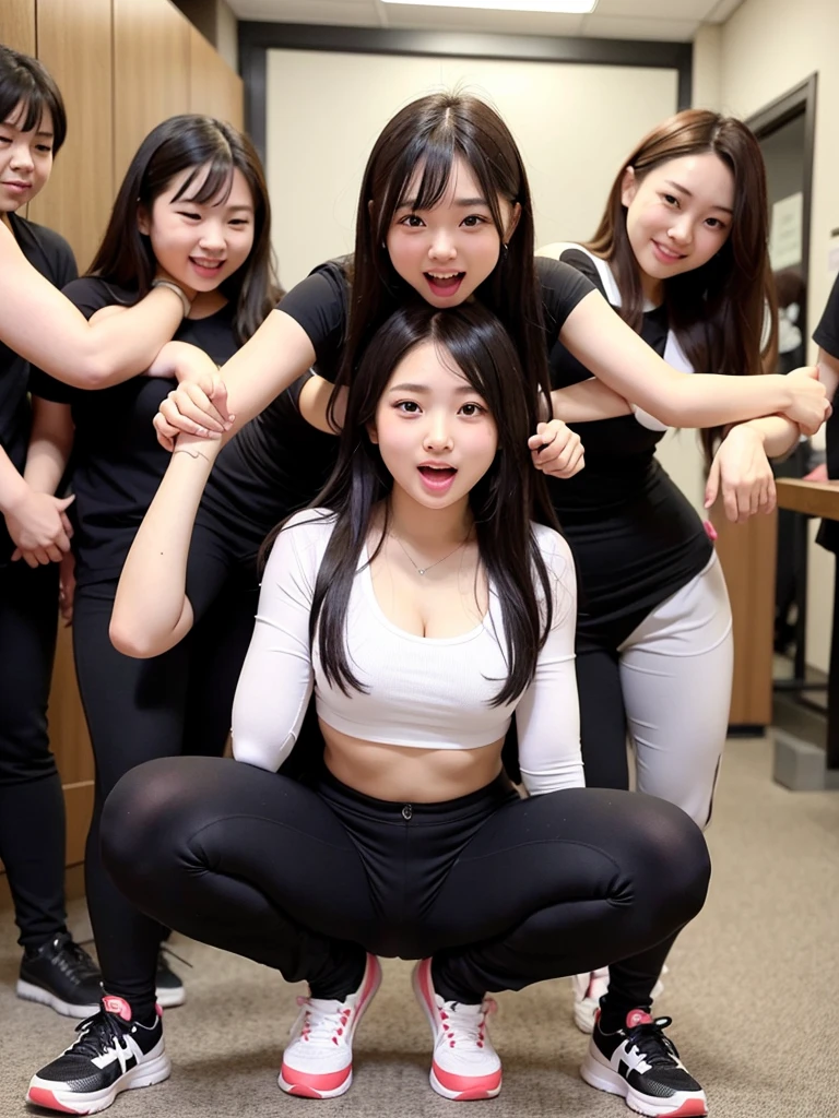 nsfw, perfect skin, three girls, , Somalian, light skin,  12 yed, selfie, crowded classroom, small, thin, young body, young face, seductive laugh, open legs, vagina, glamp, fluorescent hair highlights, long hair, necklace, earrings, ponytail, tiara, open legs wide, tattoo, selfie, sitting on penis, fucking, seasses, p, minisk, dildo, glasses
