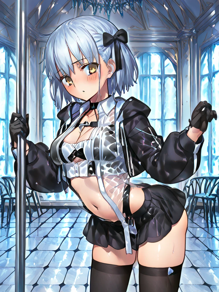 1 girl, kanon kanase,  blush, medium breasts, sleeveless,((navel,mistress,dominant,dominatrix, merciless)), sitting,  20-year-old, healthy skin.
