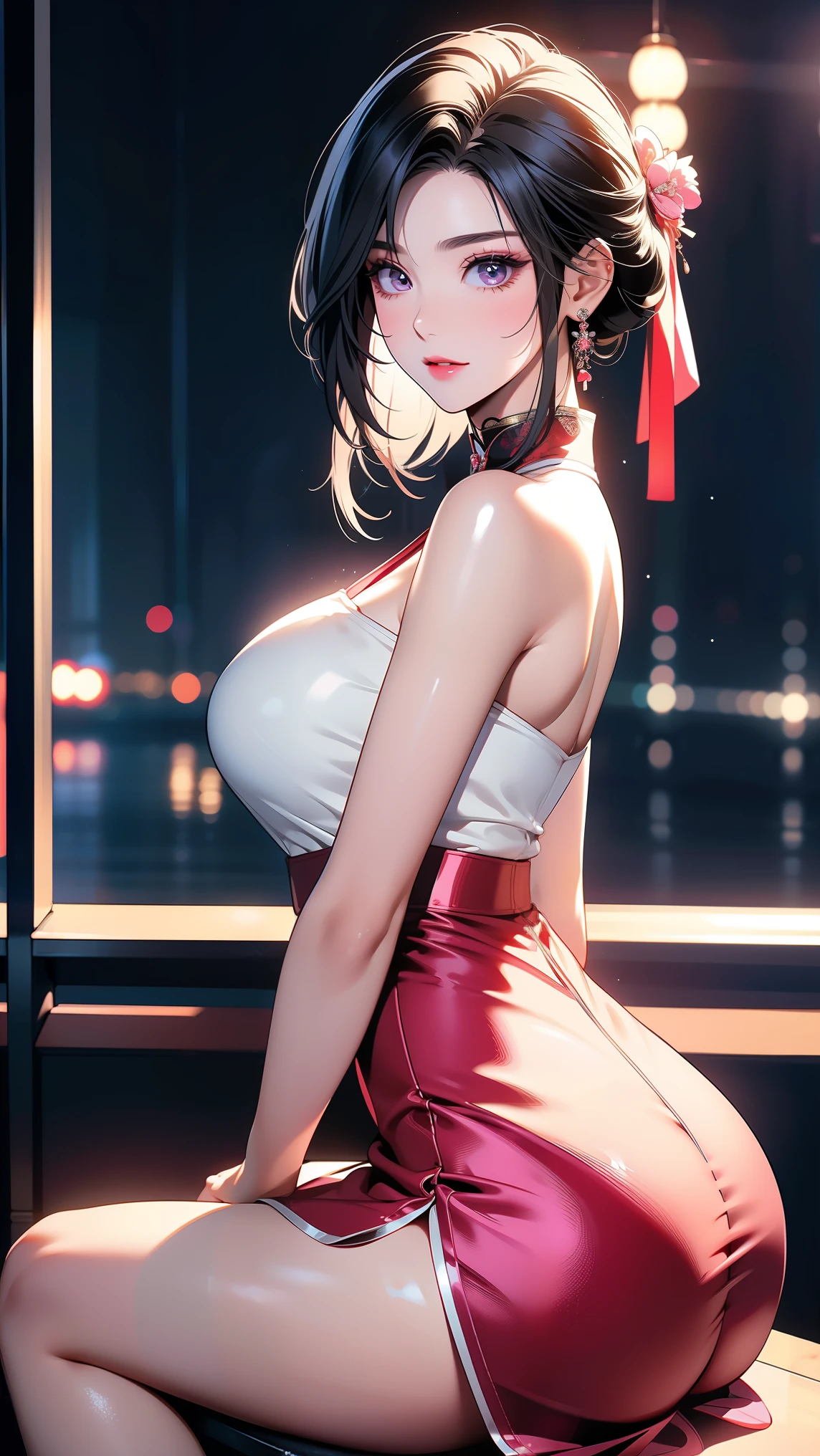 ((High Kick:1.6))、((attack posture:1.4))、((8K)), ((32k)), ((Highest quality)), ((masterpiece)), ((超High resolution)), ((Tmasterpiece)), (((head shot:1.6)))、((8K)), ((32k)), ((Highest quality)), ((masterpiece)), ((超High resolution)), Fine skin、女性1 person、pink sexy dresses、((Mai Shiranui:1.2)), Expose your shoulders、Brown Hair, Brown eyes, Long and high ponytail, hair band, 1 person、Age 25, Japanese Mature, beautiful指, beautiful長い脚, beautiful体, beautiful鼻, beautifulキャラクターデザイン, Perfect Eyes, Perfect Face, jewelry, hair ornaments, king of fighters,((Large Handheld Fan:1.6))、
(Tabletop, Highest qualityの, Highest quality, beautifully、beautiful: 1.2), Very detailed, More detailed,適切な体のProfessionalポーション,Tabletop,Ultra-high quality output images,High resolution,Intricate details,Very delicate and beautiful hair,Realistic photos,dream-like,Professionalの照明,Realistic Shadows,Focus Only,
(Big Breasts:1.2,) , フローティングスカートFine skinの質感, High quality fabric, High quality metallic texture、((Beautiful and dense face))、RAW Photos、Professional, Ultra-fine painting, ((alone)), beautiful胸、Highest quality, Very detailed, Very detailed詳細, Finer details, so beautiful,(Five Fingers, Four fingers and thumb),Concept Art, Anime fantasy artwork, Detailed fantasy art,8KHigh resolution, Detailed Art, 8 Slim legs, Defined, Defined fingers