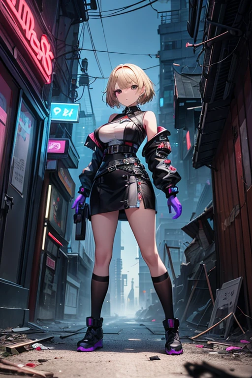 The girl wore a black German military uniform, Girls' Front, animated, extremely beautiful detailed anime face, realistic, whole body, focus on eyes, holding_weapon, beautiful detailed fullbody, petite, girl, baby,5 years old, ((short hair, messy hair, wept bangs, blonde hair, disheveled hair, ahoge)), ((Delicate facerain, baby face)), ((detailed shiny eyes)), fang, ((flat chest)), blue eyes, black_gloves, gun, military, boots, black Clothes, grand space, floating, extremely detailed 8K wallpaper, very precise detailed, absurdres, (((glowing neon arms))), (((glowing neon legs))),(((henshin))), (smug face), detailed gun,