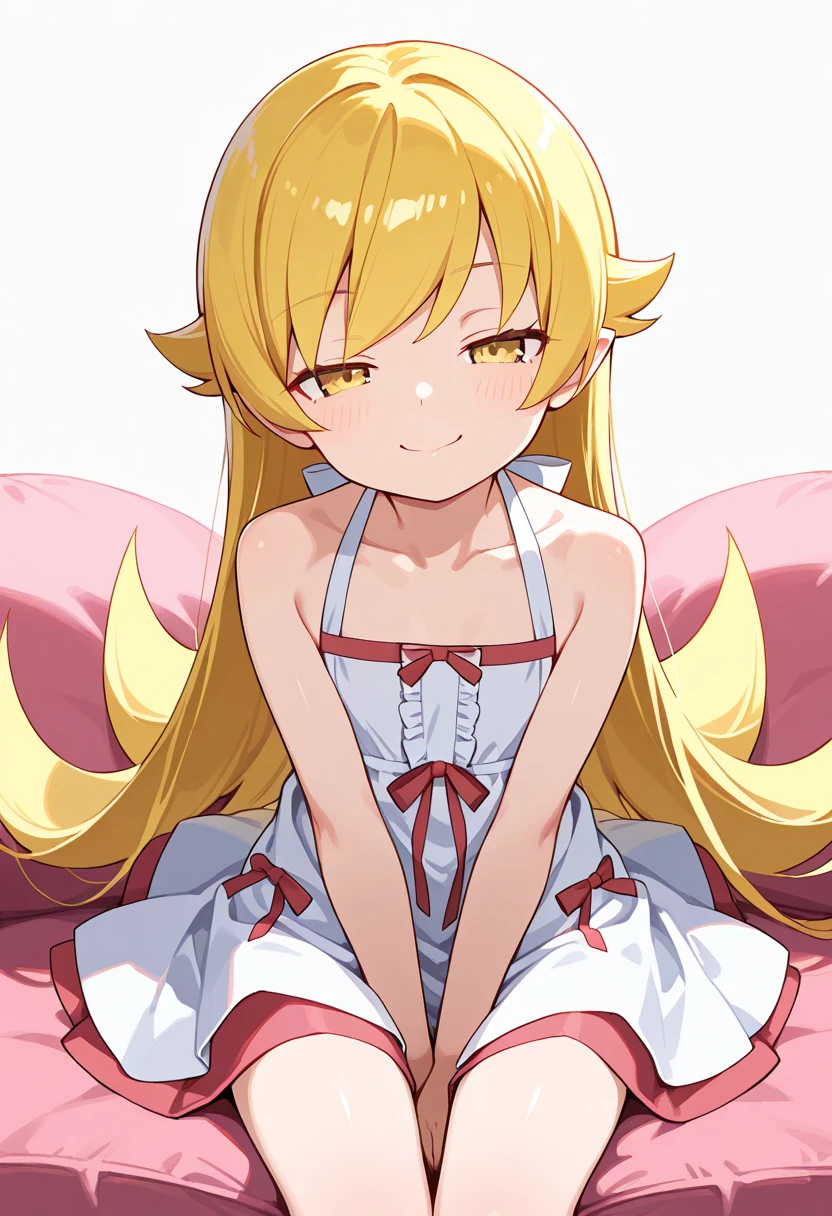 (highest quality:1.2, Very detailed, up to date, Vibrant, Ultra-high resolution, High Contrast, masterpiece:1.2, highest quality, Best aesthetics), Overall view,(Small face), (Very detailedな肌:1.2), One Girl, (blonde, Semi-long hair, Amber Eyes), (Slim figure:1.4, Women with slim bodies and small breasts), Beautiful Eyes, Glossy Lips, Glowing Skin,Captivating thighs,Orange knee-high socks, ((smile)),Yellow Mini Dress,Orange Skirt,Lace veil,Hands outstretched out here,Bedroom,On the bed