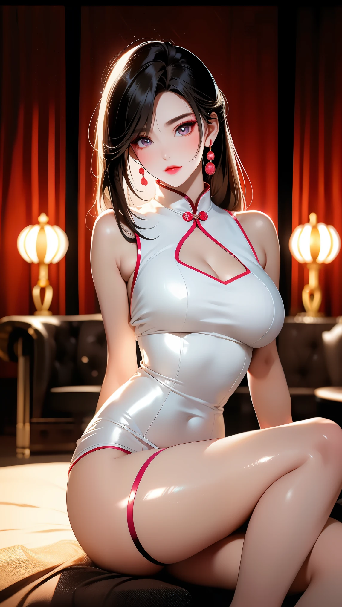(Full body: 1.3), (((bottom to top angle))), high resolution, high quality detail, perfect body proportions, smooth and delicate skin texture, Japanese model, beautiful skin, 20 years old, flat chest, pin heels,Create an image of a woman wearing a one-piece swimsuit featuring a (shoulder ribbon BACK opening TOPS) and a (full-back) bottom. The swimsuit has an off-the-shoulder design with puffed sleeves that are gathered at the top, creating a romantic and elegant look. The top is adorned with a delicate bow tie at the center, enhancing the feminine charm. The bodice is fitted and transitions into a sleek, high-waisted bottom that provides full coverage. The swimsuit is entirely black, made from a smooth, high-quality fabric that accentuates the model's silhouette. The image should capture the sophisticated and timeless appeal of the swimsuit, highlighting the off-the-shoulder neckline and the fitted design.
