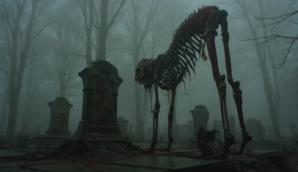 skeleton dog