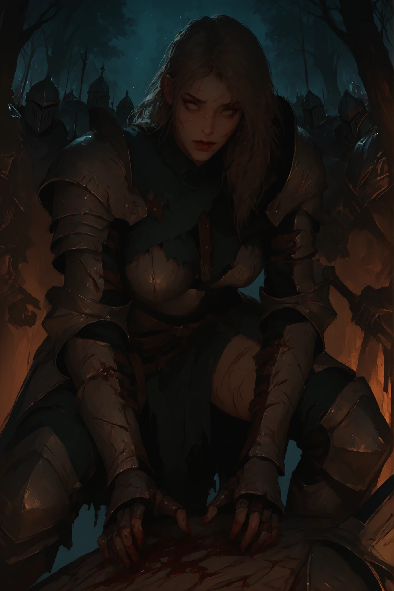 Dark surrealism fantasy horror imagen a gorgeously rendered dark fantasy city scape center froom midevel times, except 8t is inlayed with bio mech obscurity details, a pink skined nymph, adoraly sexy, pinned down to a wet cobblestone road lit by suntle Neon light,bya man in mech armor one leg up over her jead the other held down forcefully, as he plunges his massively human penis deep into her little tiney nymph vagina, thrusting viciously, her face a jarring expression of confusion and fear. A line of men in armor line up behind the scene,Visceral, macabre, dark Art style, high res HD, insanly detailed hyper animation, color saturated brooding unnerving imagery deep inside, gushing vaginnal juice, wnd seminal fluid.