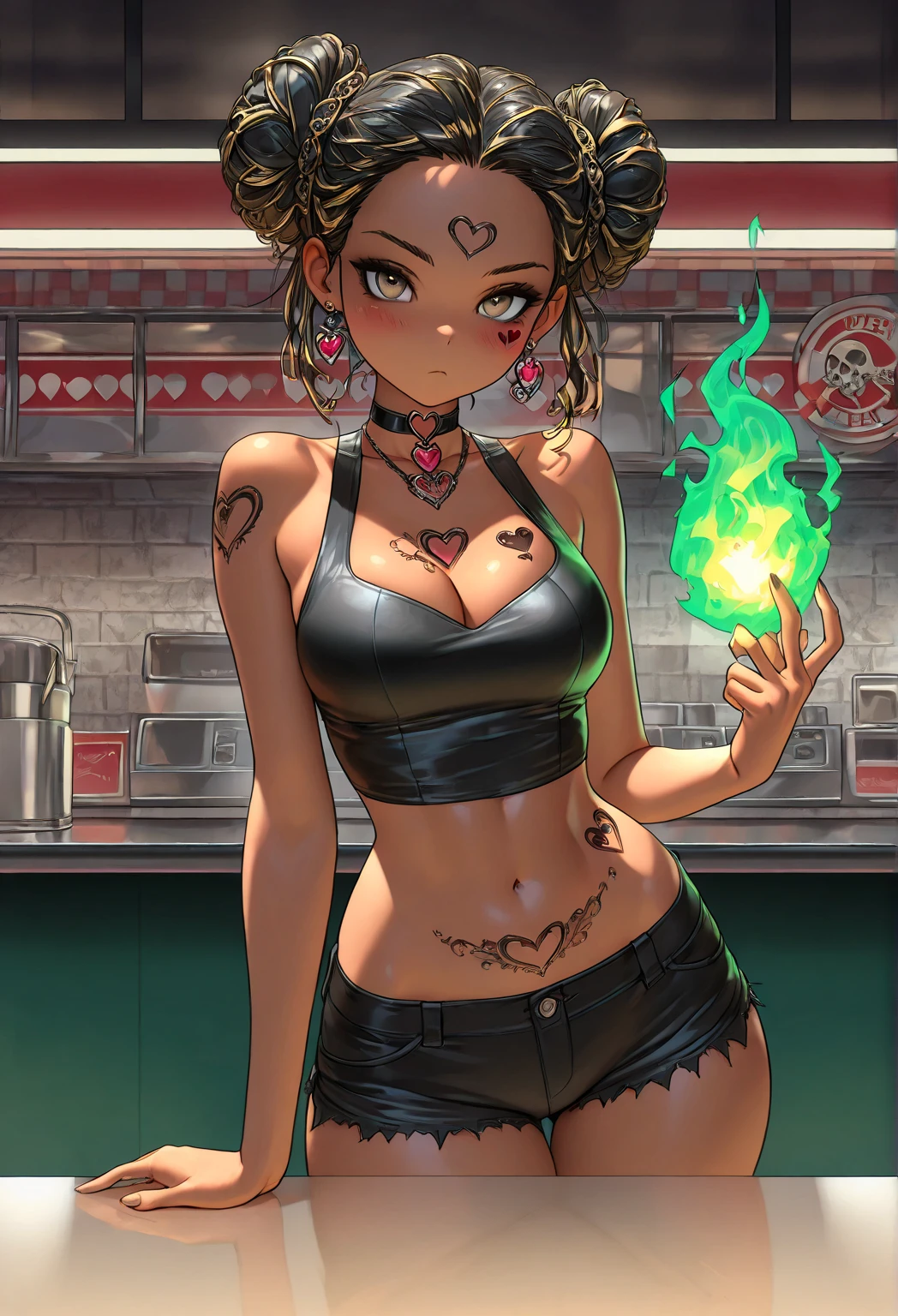 Sexy hentai milf anime woman Ahegao is a term in Japanese pornography for an exaggerated facial expression of characters during sex, normalmente com olhos revirados ou cruzados, protruding tongue and slightly reddened face, para representar um orgasmo. The style is often used in manga erotica, animes, e videogames. Bigger Booty, thick thighs and bigger, bikini, lots of green snoke coming out her mouth (green vape clouds coming out her mouth) black bikini more smoke. Smoke falling oit her mouth ((vape cloud billowing out her mouth)) green smoke, more smoke more green smoke billowing out her mouth hotter even hotter even hotter bigger booty. Black hair chains Bigger booty, round big, bigger boobs, big loos white t shirt