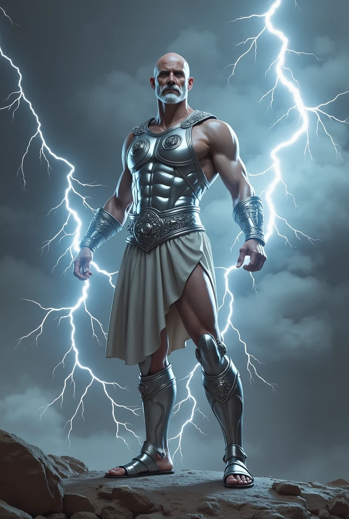 Recreate Zeus, the god of thunder, with a new futuristic version