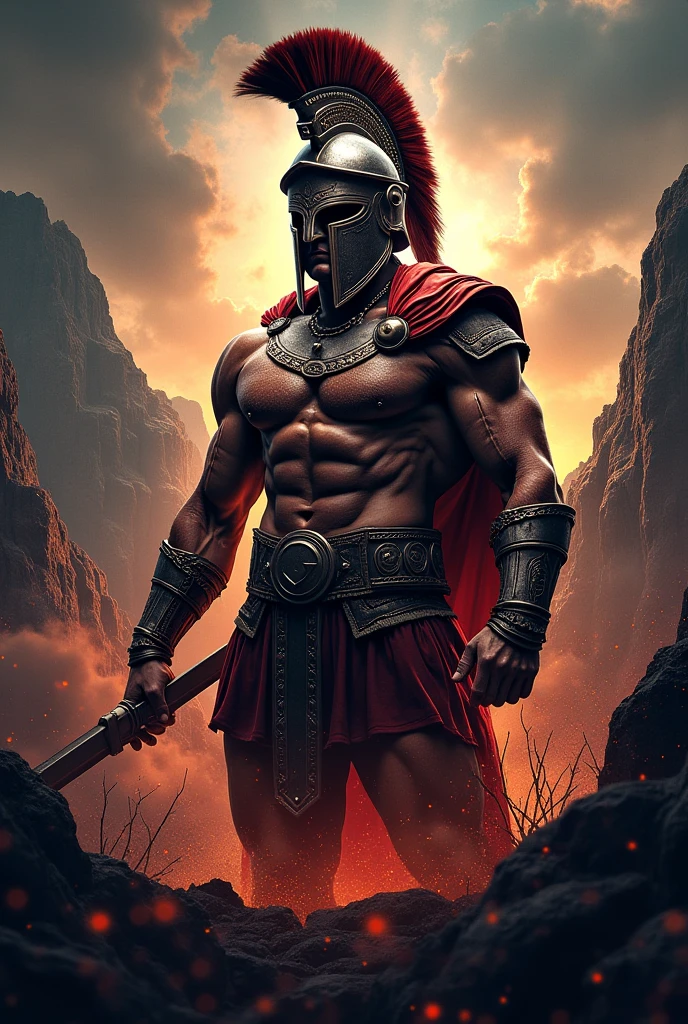 Create an image for a cover of a Spartan-themed Gym advertising video