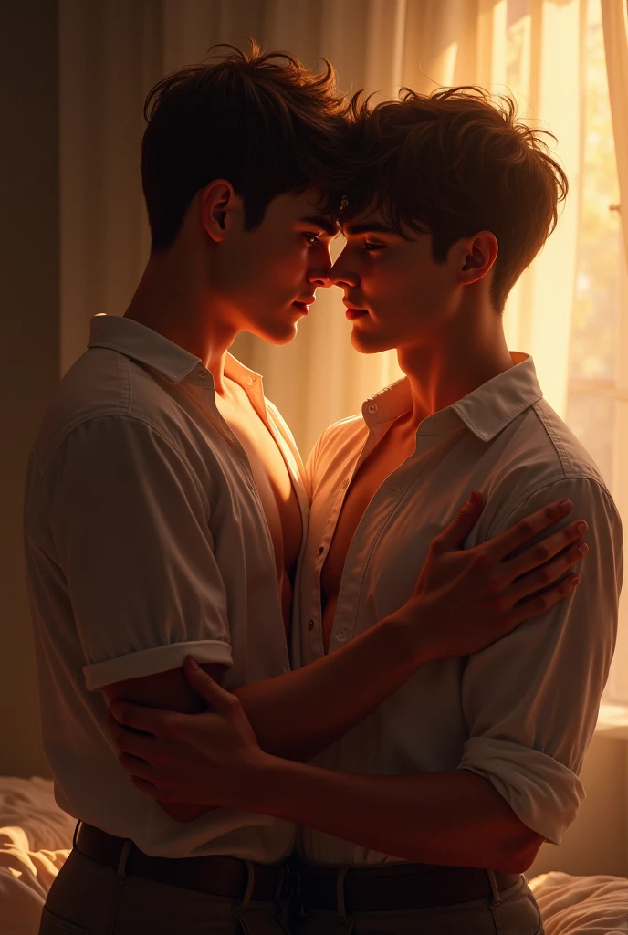 Taylor lautner kissing Josh hucherson on the lips naked