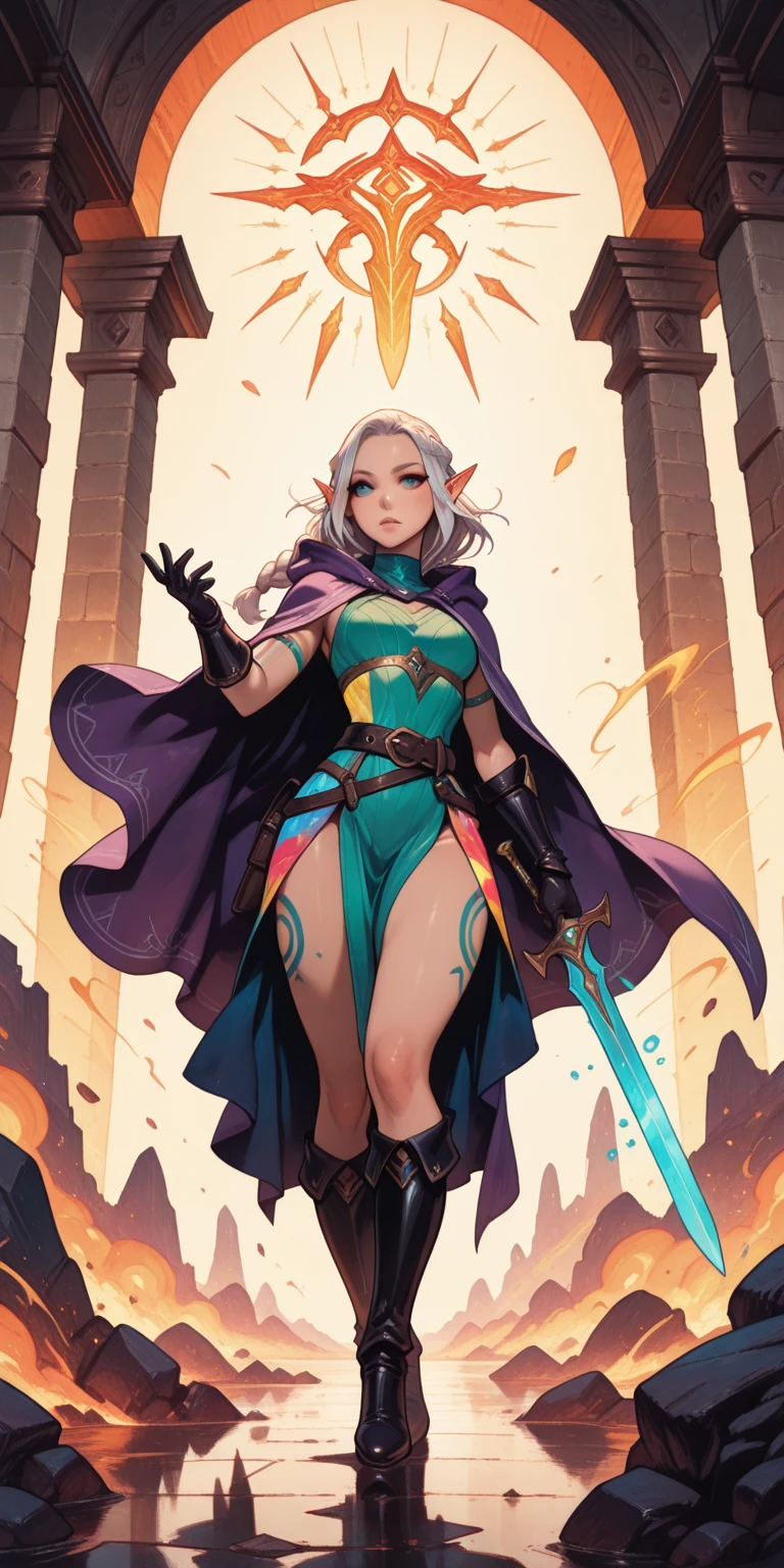 ((masterpiece, best quality, high res, sharp focus, ultra detailed, extremely detailed, photorealistic artwork:1.37, extremely detailed CG unity 8k wallpaper, vibrant colors, vibrant theme, intricate details)) dark elf female, woman:1.5,1 woman, elf female, dark elf (female, muscle, 1girl, pectoral, woman chest, muscular) 25 year old woman, young ((1female,1 female,1woman, woman, female gender:1.5, beautiful woman, female focus)) (((elf))) (((elf ears))) dark elf, pointed ears (((purple_eyes:1.3))) intricate eyes, beautiful detailed eyes, symmetrical eyes (((dark skin:1.5))),white hair,(((lustrous skin:1.5, bright skin: 1.5, skin tanned, shiny skin, very shiny skin, shiny body, plastic glitter skin, exaggerated shiny skin, illuminated skin))) young beautiful female, perfect body, perfect face ((detailed face)) expressive eyes, serious face, (ultra-detailed:1.3) beautiful detailed glow, finely detailed ultra-detailed, (light armor, greatcoat, layered clothing, (purple cape with hood:1.2, purple cape, hood)) ((intricate outfit, intricate clothes)) ((quiver with arrows:1.5,arrow quiver:1.5)) (dynamic pose:1.0) mocking serious attitude,(centered, scale to fit dimensions, Rule of thirds) ((scenery at night)) scenery:1.25 ((bedroom background))