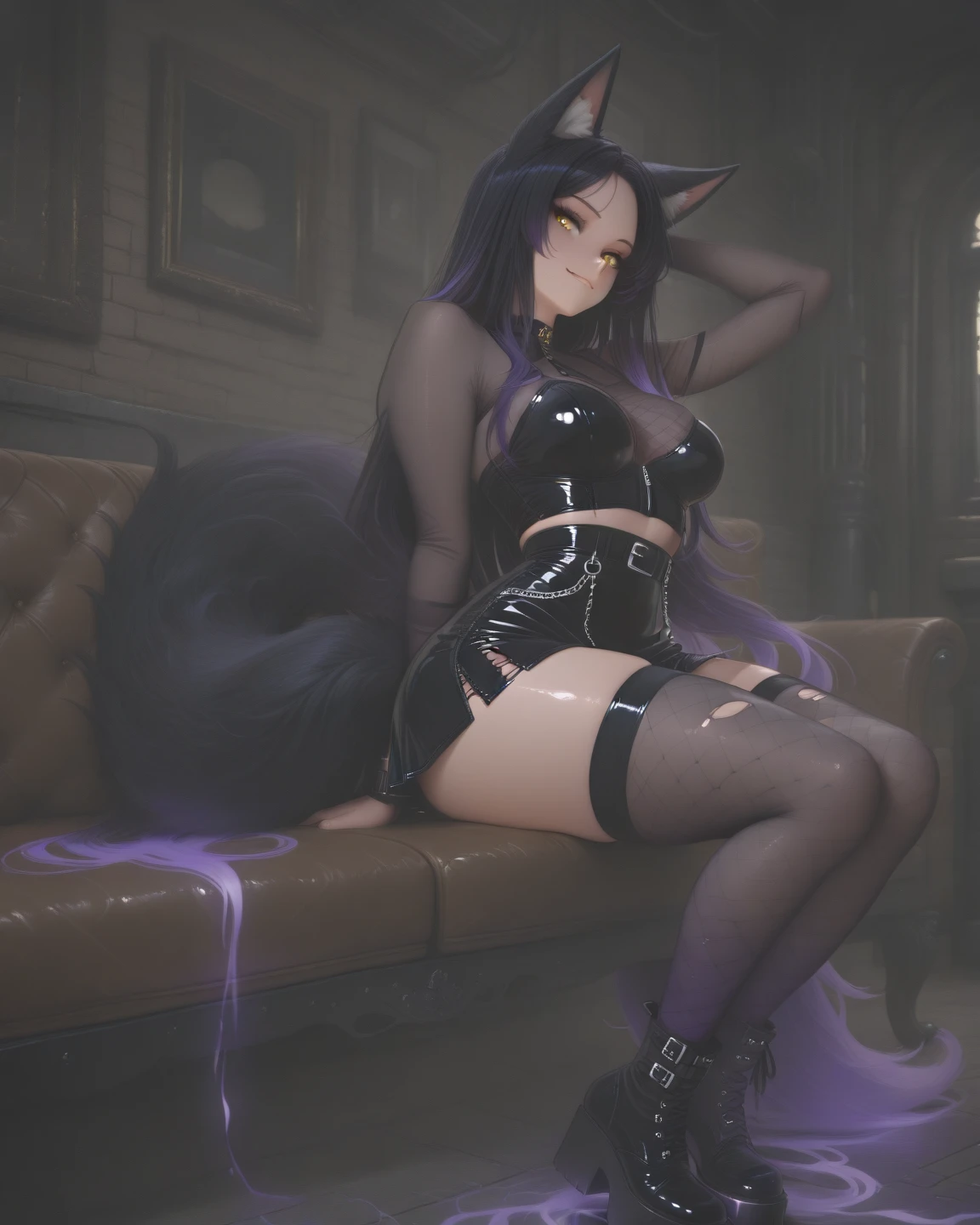 1 girl, Beautiful photorealistic Prestige KDA all out Ahri from League of Legends blushing, string bikini armor, Shibari, blindfold, electric chair, major cleavage, breast indentation, Ahri inside a Runeterra prison, slave collar, chain around her neck, roleplay bdsm, high fantasy, gravure, lewd, busty, highly detailed, 8k, high resolution, solo, big juicy lips, thick juicy thighs, makeup, large shiny breasts, gloves, looking at viewer, photorealistic, Cinema 4D, octane render, innovative, sexy, curvy but slender, mystical aura, smokey mist around Ahri, illuminati style, use advanced machine learning to create the perfect succubus waifu Ahri alone sitting in an electric chair, exposed camel toe, vice magazine photography style, trending on Pixiv, trending on civitai, perfect composition, sfw, professional quality, unreal engine