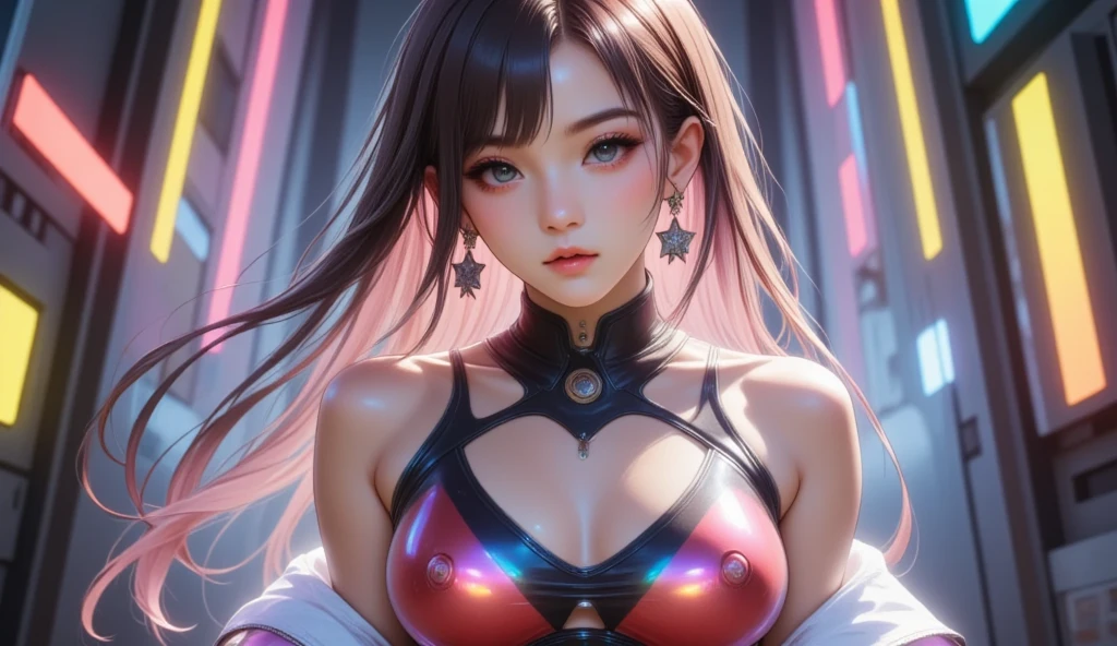 photorealistic, (hyperrealistic:1.2), beautiful, masterpiece, best quality, extremely detailed face, perfect lighting, full body, large breasts, wide hips, thick thighs, detailed eye makeup, detail face, nice detailed eyes, slanted eyes, heavy eye makeup, 1girl, long hair, (low) twin-tails, (beautiful clear Blue ball hair fastening), cute cheeky smile face, simple background, grey background, glossy orange hair, juicy thick thighs, full body, shiny skin, smooth skin, skinny body, (young:1.3), (flat chest:1), perfect anatomy, absurdly long hair, bangs, eyes visible through hair, twintails, brown hair, shiny hair, snowflakesdetailed cute anime face, no facial features, clear eyes, closed_mouth, best quality, purple eyes, white skin, headband, extremely detailed CG unity 8k wallpaper, ultra detailed, extremely kawaii, LOOK AT THE VIEWER, sexy , fantasy, micro bikini, (masterpiece, best quality:1.1),1girl, summer kiara, fgo, from behind, yellow eyes, (large lips:1.1), sexy, ponytail, very long hair, black hair, streaked hair, huge breasts, black bikini, fingerless gloves, halterneck, bodystocking, peaked cap, smile, torn clothes, pink necktie, high heels, beach