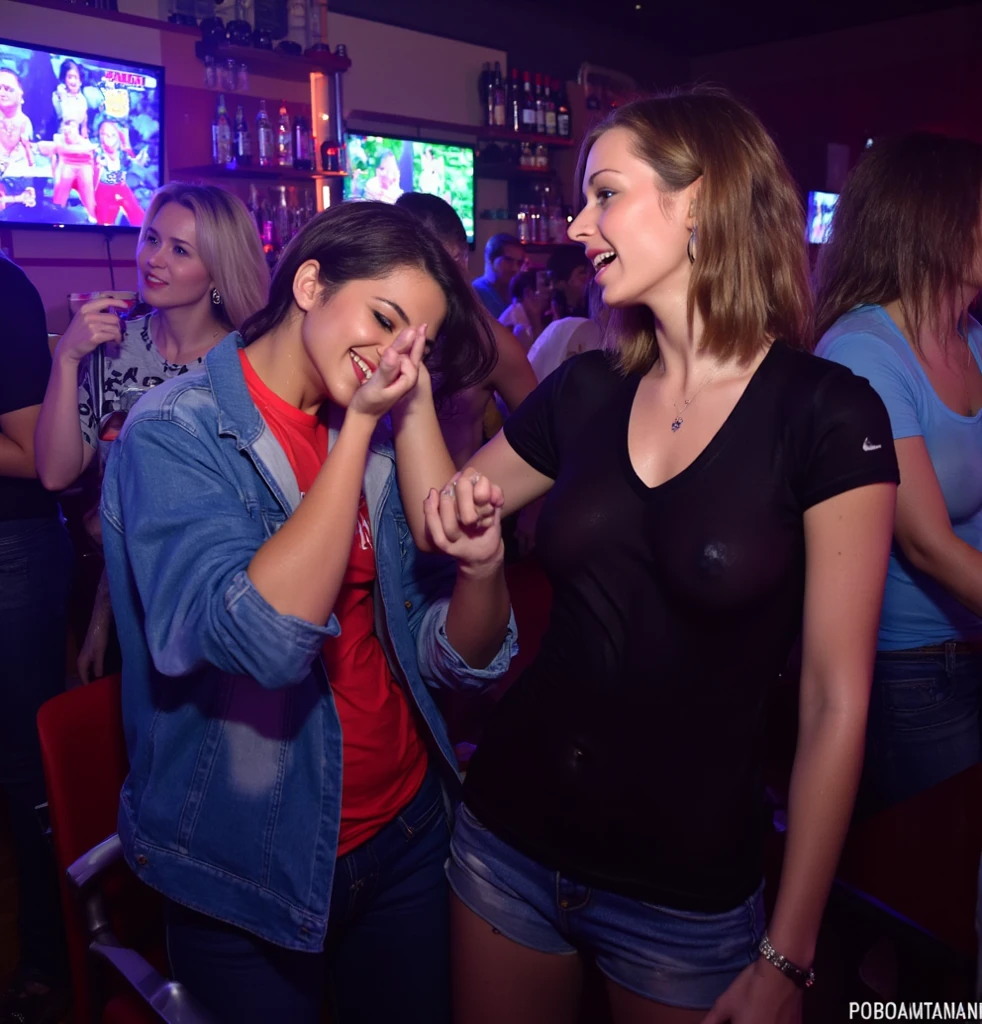 Comedy drunk man and women