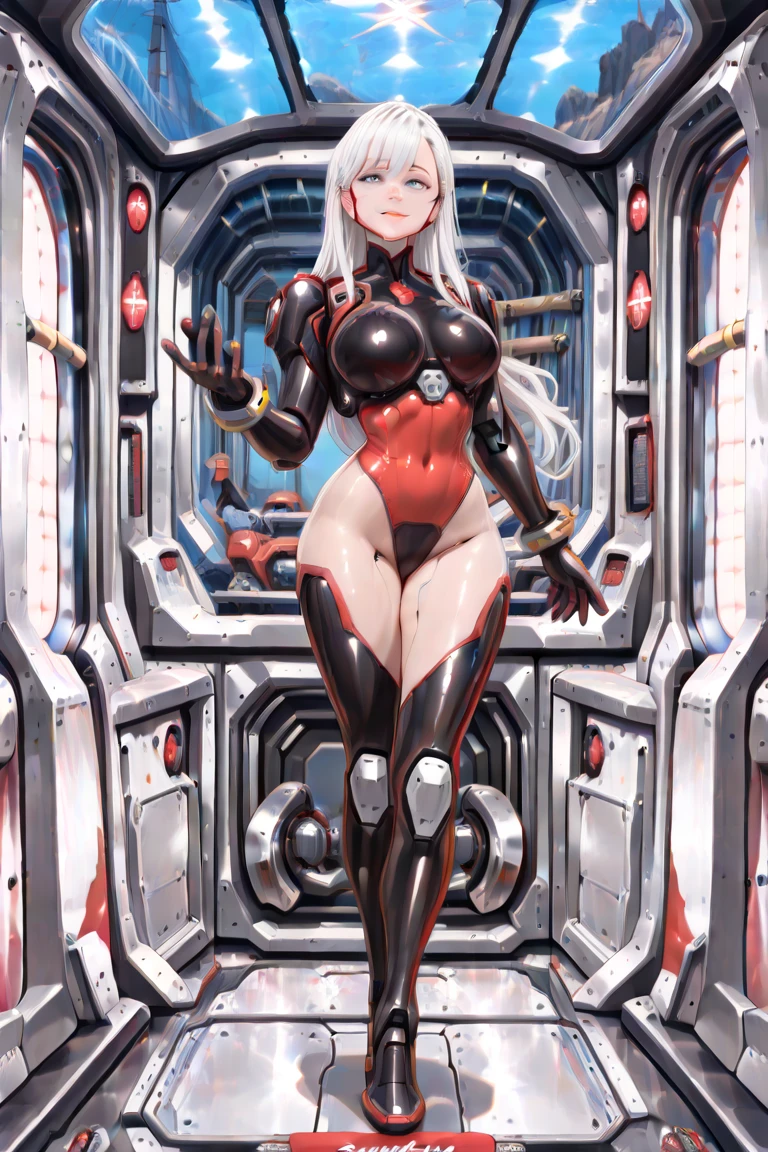 (((with your back to the viewer))), (((best qualityer))), (((perfectbody))), (((1girl))), Beautiful African American woman in oriental cyberpunk jacket, (((glossy black skin))), (((fully body))), (((dental floss))), (((afro girl))), (((coxas nuas))), (((DuneWalker))), high collar, digitalpainting, matte red, digital illustration, extreme detail, digitl art, 4K, ultra HD. Your skin is deep, rich color and her hair is pulled back into two braids, ((best qualityer)), (((Bettie Page))), (((clothes 100% vermelha))), (((slim))), (Muscles), (((Red suit))), ((Perfect masterpiece)), (detailded: 1.4), (absurdrez), (((bob hair))), (((full body fitness, neckline showing part of the breasts)), (((white hair woman, blushful))), 21 year old woman, Beautiful sexy woman, giant robot pilot, wild with perfect corpo fitness, wearing small mecha battle armor clothes, tiny thong, Simon Bisley styled for the cover of Heavy Metal magazine, clothing with Japanese cyberpunk graphic patterns, Halftone pattern and vertical stripes, earth tone, exiting the body of a giant robot