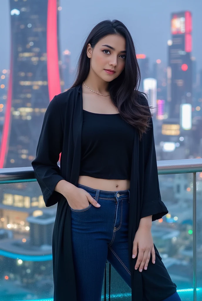 ((Masterpiece)), ((8k)),((ultra-high resolution)), RAW photo, realistic, Pakistani girl, thick figure, seductive smile,skinny waist and thick hips,Wearing dress, SFW,
