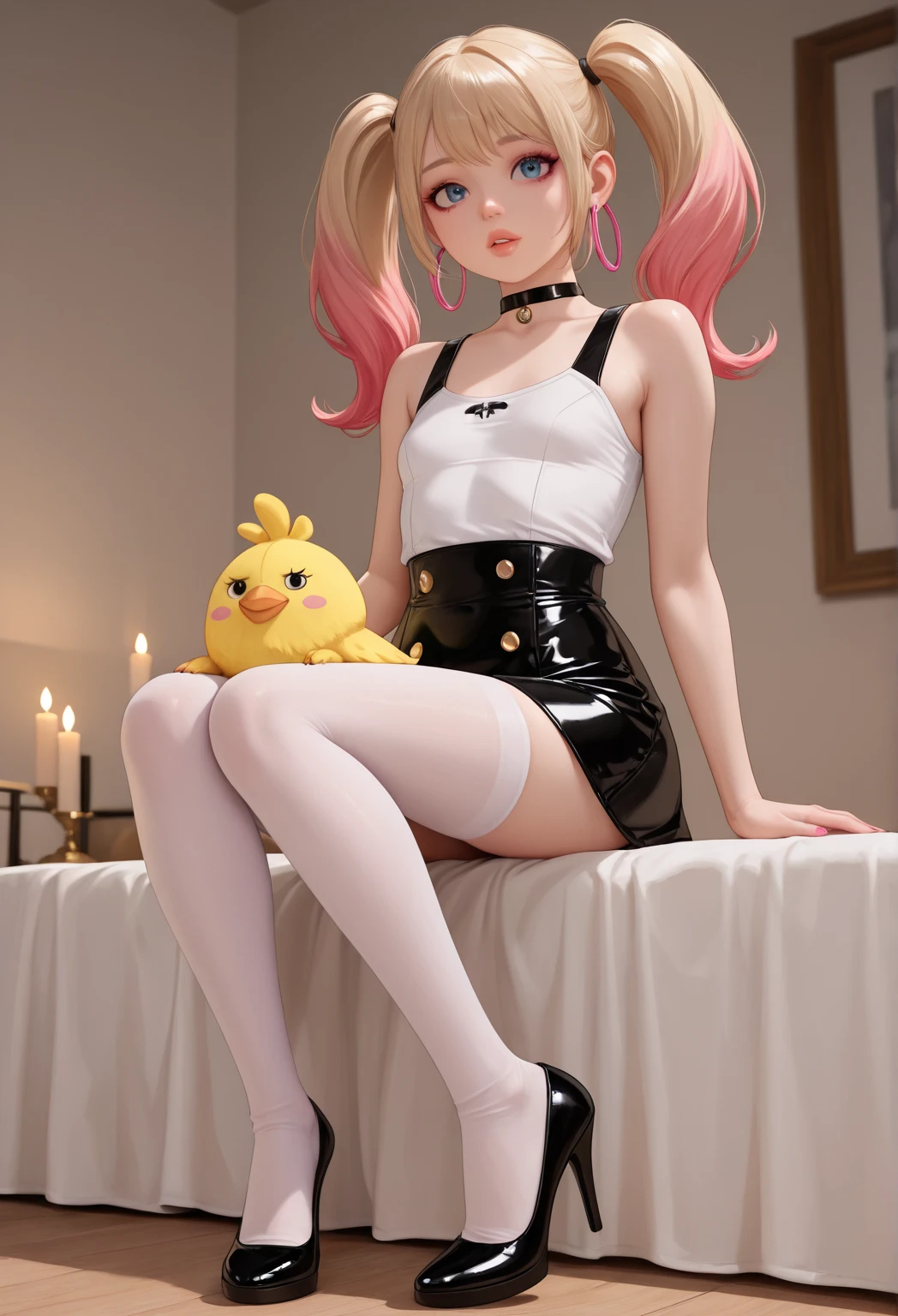 score_9, score_8_up, score_7_up, beautiful aesthetic, prostitute femboy, happy, tiny penis, lewd pose, lewd face expression, spread legs and ass, Asuka soryu langley, green eyes, brown hair, long hair, twintails, yellow sundress, red mary jane heels, beautiful legs and thighs, viewed from behind her, after sex and cum dripping , flat chest, small hips, medium ass, wet, sweat, , bloom, (cosplay convention, crowd of male), 5 men, big muscular men, , anal sex with femboy, oral sex, spooning position, men olnly, gay sex, yaoi, men cum in face, rough sex, sex in public, facial, bukkake