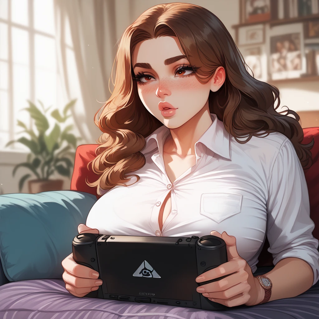 nerd woman tablet watching movies