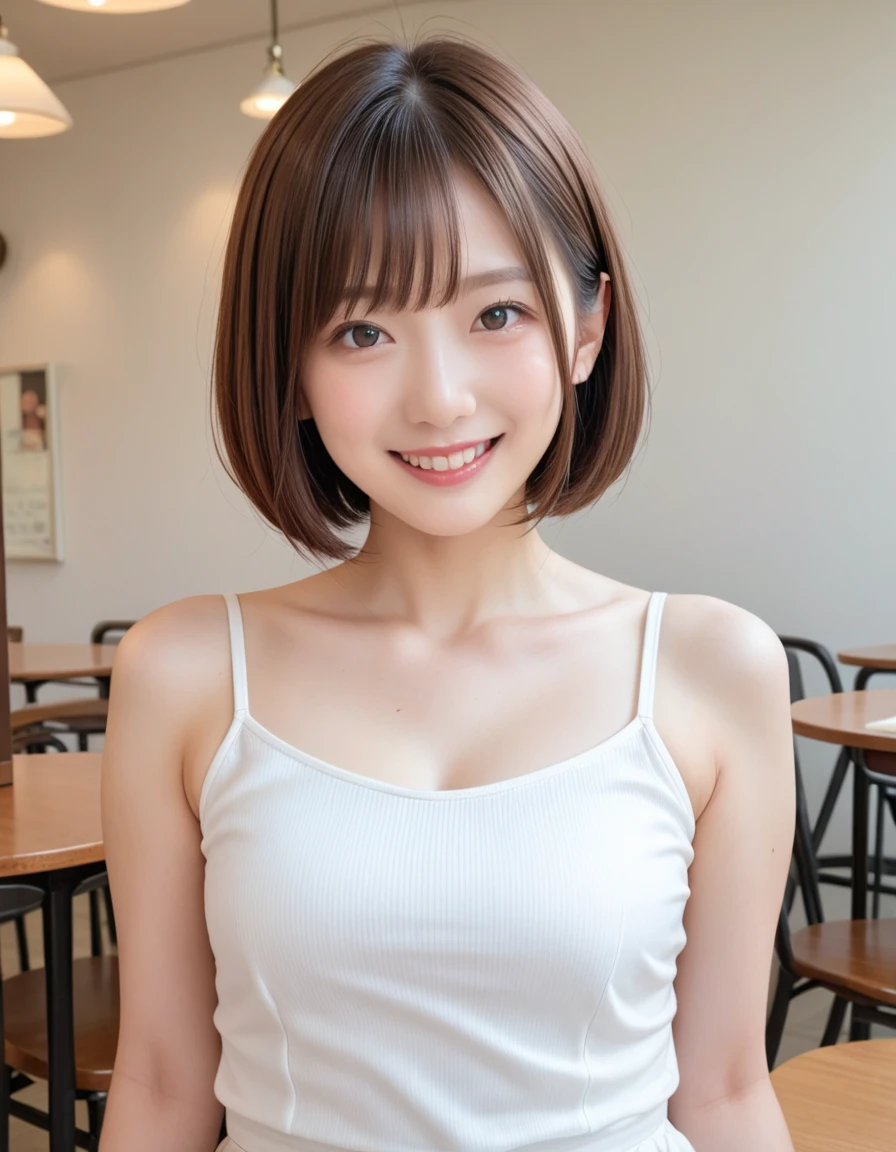 (、Late Night、midnight:1.4).Highest quality, 8K, Tabletop, Realistic, Realistic, , (窓からはLate Nightの大都会の夜景、Ample breasts:1.2), Big Breasts, , , Abundant hips, Detailed face, Beautiful Face, , Beautiful woman,((Gray detailed eyes、Translucent skin texture、A shy smile、Fluffy hair、Light Brown Hair、Big city view from the window、Shaggy Cut、Floating Hair、、Cute Japanese Idols:1.4)). (、short hair、Floating Hair、Parted bangs、Bedroom、Sit on the bed、Place your hands on your feet、Late Night、indirect lighting、Sheer white bra and panties、Ample breasts、Looking into the camera:1.2))